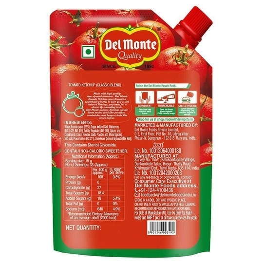 Del Monte Tomato Ketchup, Classic Blend 415 g