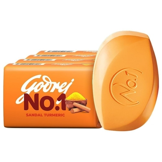 Godrej No.1 Sandal and Turmeric Bath Soap 150 g (Pack of 4)