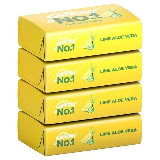 Godrej No.1 Lime and Aloe Vera Soap 150 g (Pack of 4)