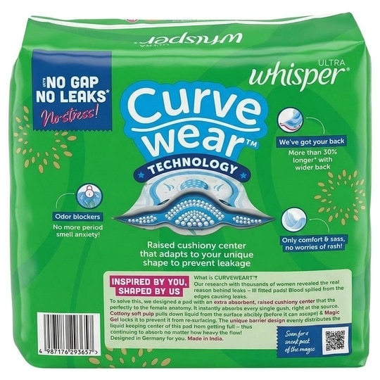 Whisper Ultra Sanitary Napkins with Wings - XL+ 48 N