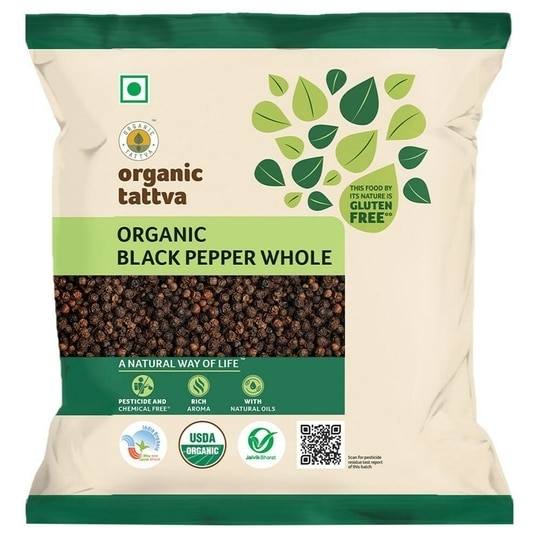 Organic Tattva Whole Black Pepper 100 g