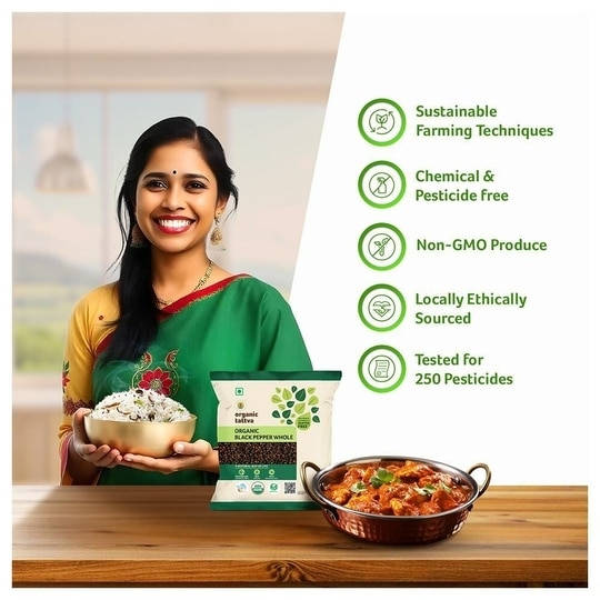 Organic Tattva Whole Black Pepper 100 g