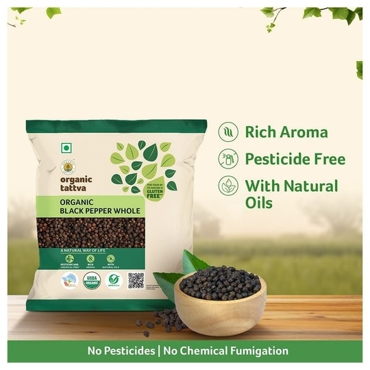 Organic Tattva Whole Black Pepper 100 g