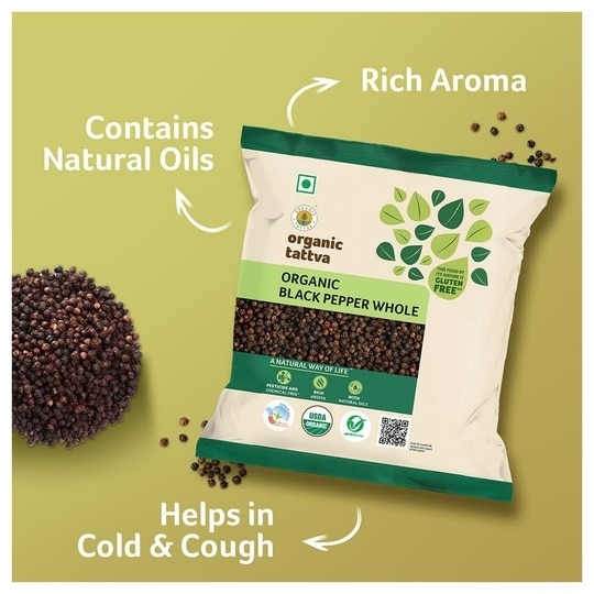Organic Tattva Whole Black Pepper 100 g