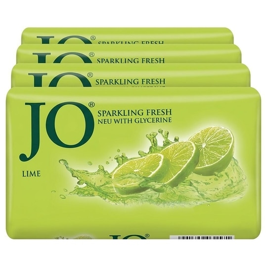 JO Lime Sparkling Fresh Soap with Glycerine 150 g (Pack of 4)