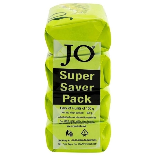 JO Lime Sparkling Fresh Soap with Glycerine 150 g (Pack of 4)