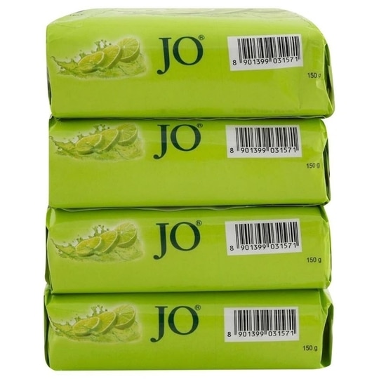 JO Lime Sparkling Fresh Soap with Glycerine 150 g (Pack of 4)