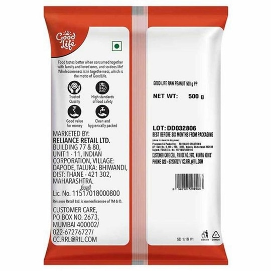 Good Life Raw Peanuts 500 g