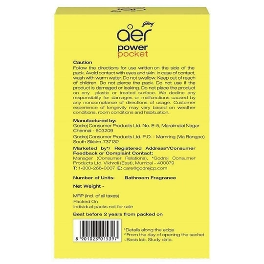 Godrej Aer Power Pocket Assorted 10 g (Pack of 3)