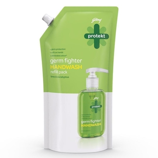 Godrej Protekt Germ Fighter Lime & Eucalyptus Handwash Refill 650 ml