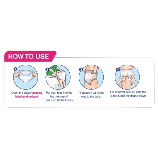 Lifree For Men & Women Adult Extra Absorb Pant (M, 24 - 33 inches) 10 count