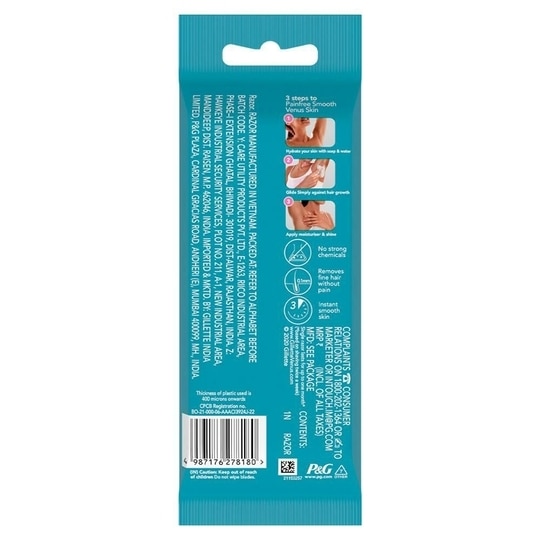 Gillette Simply Venus Manual Shaving Razor 3 Blades for Women
