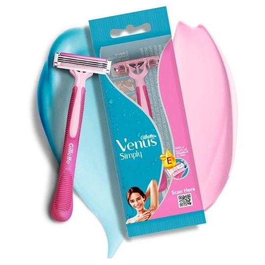 Gillette Simply Venus Manual Shaving Razor 3 Blades for Women