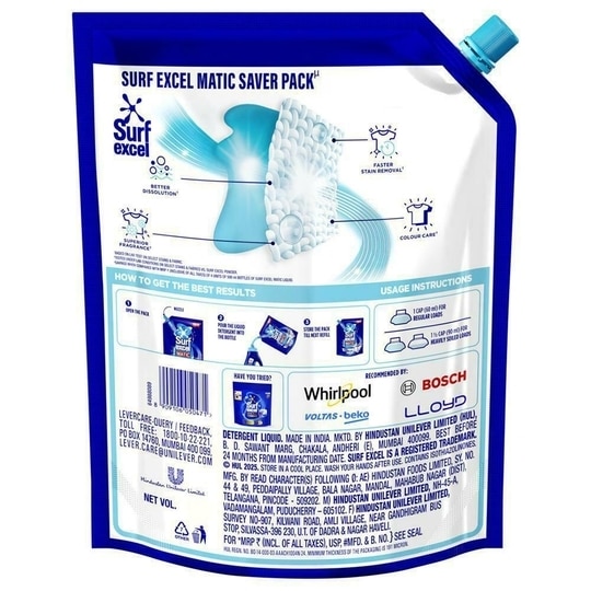 Surf Excel Matic Top Load Liquid Detergent 2 kg