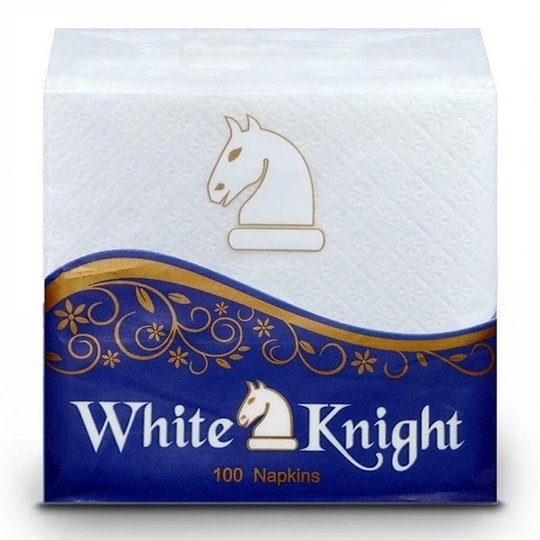 White Knight 1 Ply Mini Paper Napkins 23x21.5 cm (100 pcs)
