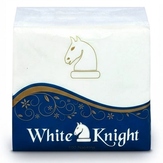 White Knight Cocktail Paper Napkins 30x30 cm (100 pcs)
