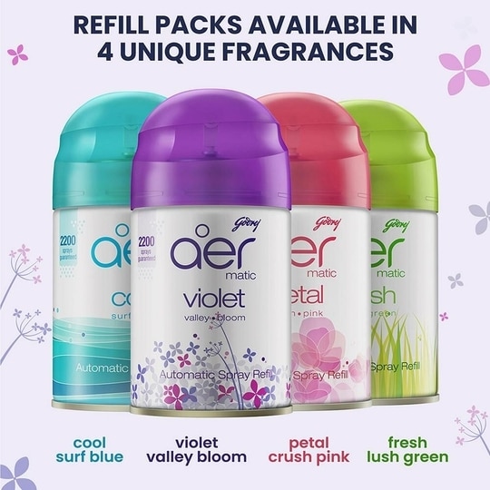 Godrej Aer Matic Violet Valley Bloom Diffuser Machine + Machine 210 ml