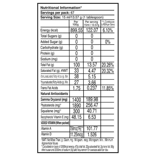 Super Sarvottam Physically Refined Rice Bran Oil 815 g