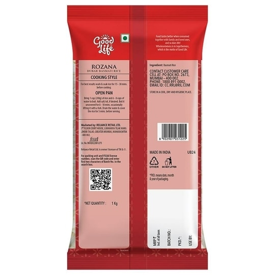 Good Life Rozana Basmati Rice 1 kg