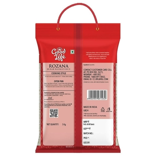 Good Life Rozana Basmati Rice 5 kg