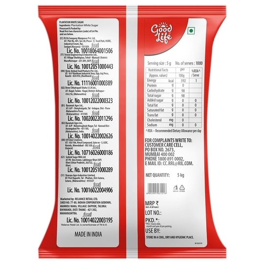 Good Life Pure Crystal Sugar (M) 5 kg