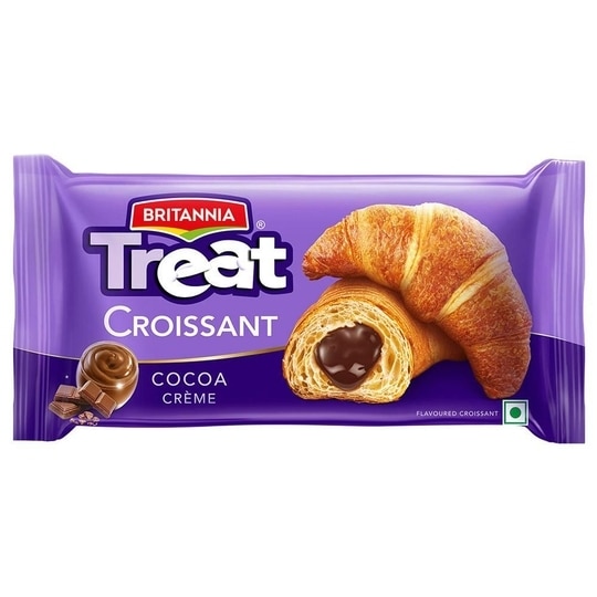 Britannia Treat Cocoa Creme Croissant 45 g (Pack)