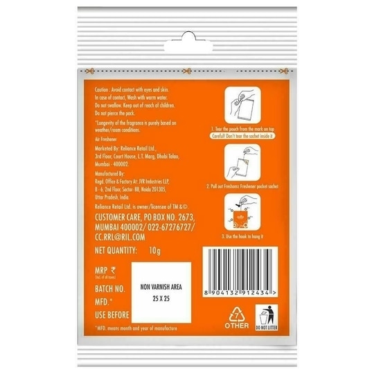 Freshomz Citrus Groove Air Freshener 10 g (Pouch)