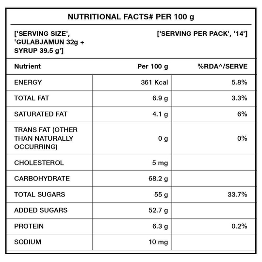 Snactac Celebrations Gulab Jamun 1 kg