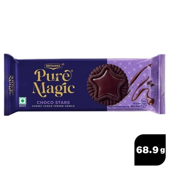 Britannia Pure Magic Choco Stars Chunky Topped Cookie 68.9 g