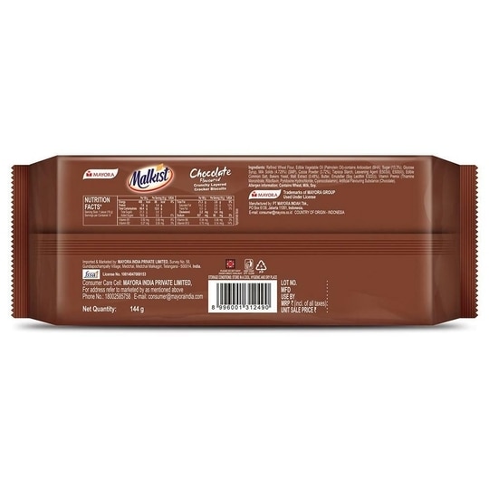 Mayora Malkist Chocolate Cracker Biscuits 144 g