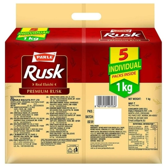 Parle Premium Elaichi Rusk 1 kg