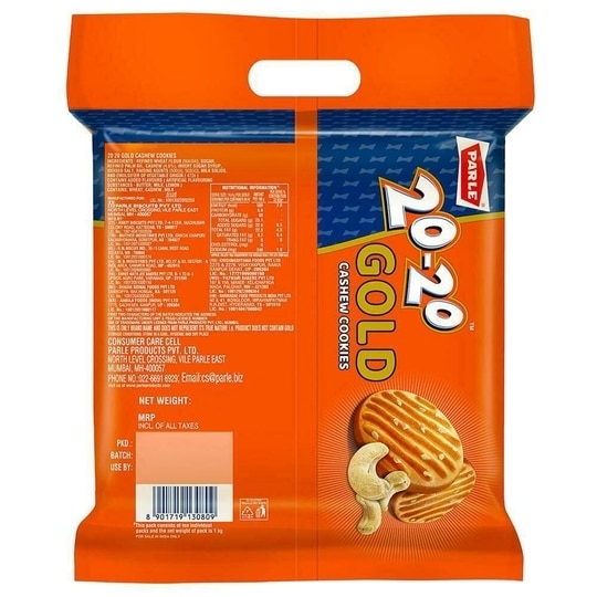 Parle 20-20 Gold Cashew Cookies 936 g