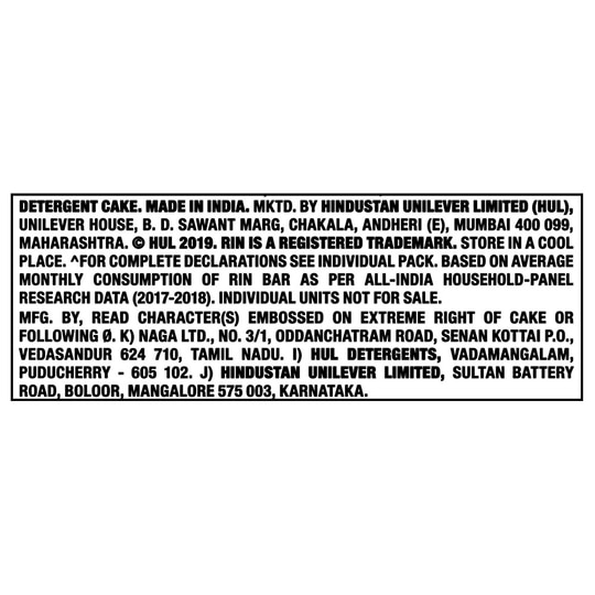 Rin Detergent Bar 250 g (Pack of 6)