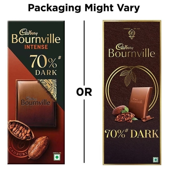 Cadbury Bournville Intense 70% Rich Dark Chocolate Bar 75 g