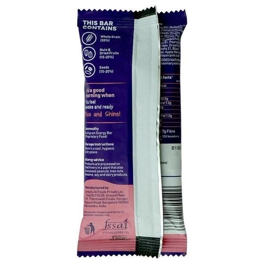 Yogabar Apricot Fig Protein Bar 45 g