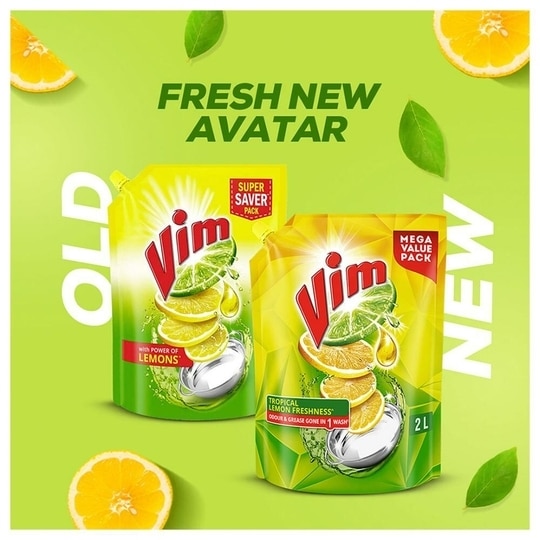 Vim Lemon Dishwash Liquid 2 L