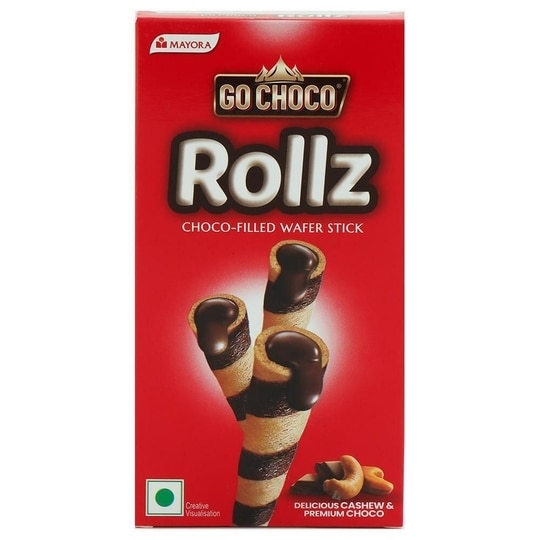 Mayora Go Choco Rollz Wafer Biscuit 45 g
