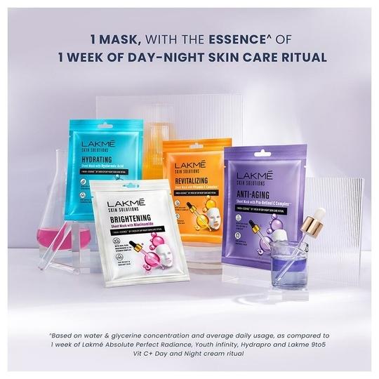 Lakme Skin Solutions Brightening Sheet Mask with Niacinamide 25 ml