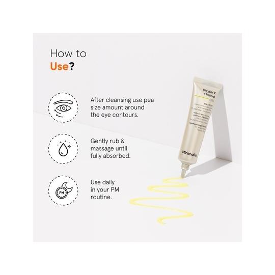 Minimalist Vitamin K + Retinal 01% Eye Cream 14 g