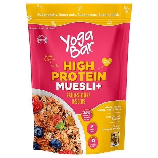 Yogabar Protein Muesli + Fruits + Nuts + Seeds 350 g