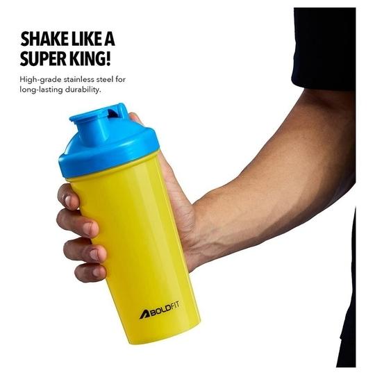 Chennai Super Kings (CSK) Official Merchandise Gym Shaker for Protein Shake Leakproof Shaker Bottles for Protein, Preworkout and Bcaa Shake, Protein Shaker Bottle for Gym Men & Women Blue Yellow