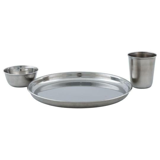 Veer Steel Laser Dinner Set (3 pcs)