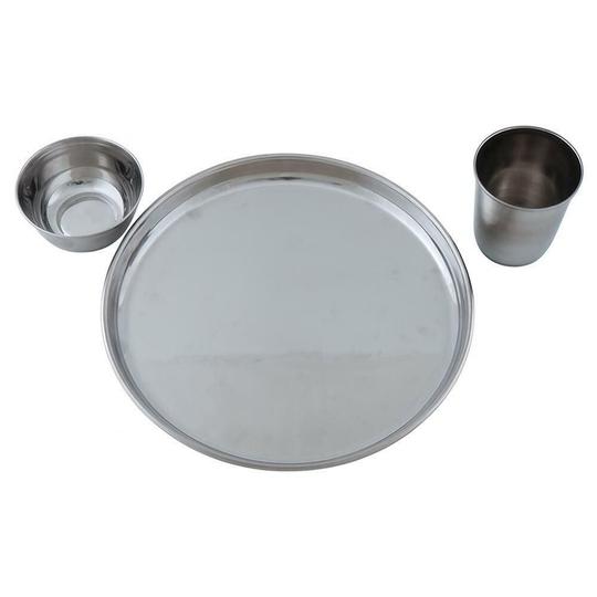 Veer Steel Laser Dinner Set (3 pcs)