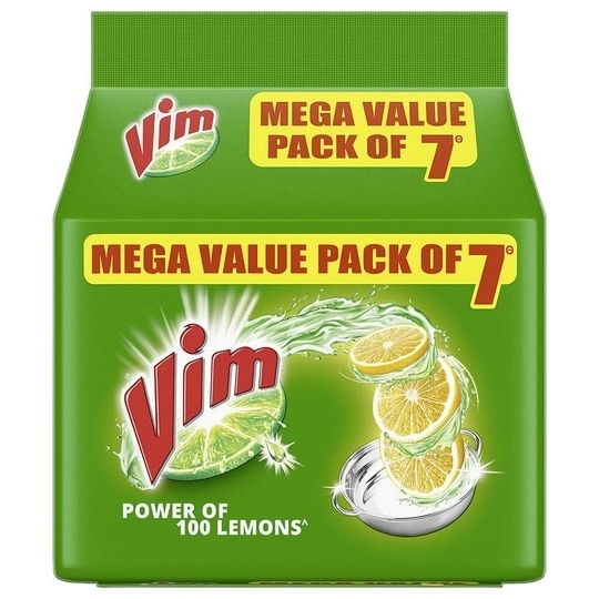 Vim Lemon Dishwash Bar 200 g (Pack of 7)