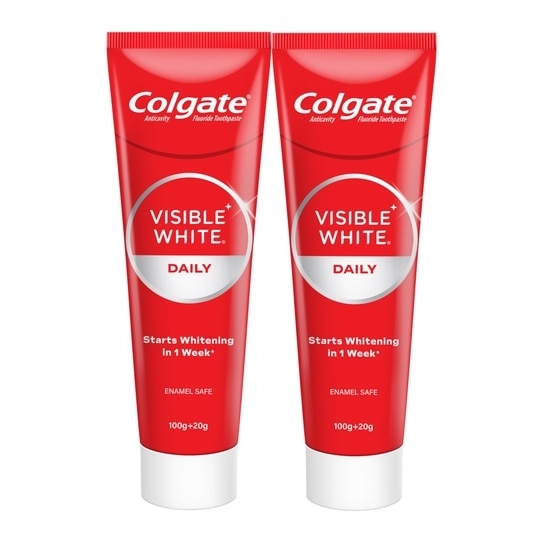Colgate Visible White Sparkling Mint Toothpaste 100 g (Pack of 2)