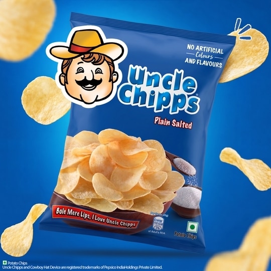 Uncle Chipps Plain Salted Potato 80 g