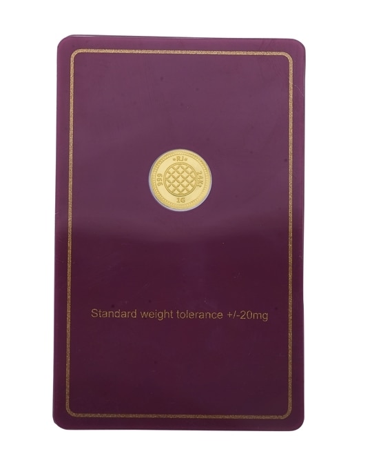 Reliance Jewels 24 Kt 999 RJ Gold Coin 1 g