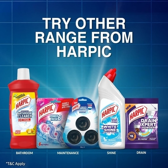 Harpic Power Plus Original Fresh Disinfectant Toilet Cleaner Liquid 600 ml (Pack of 3)