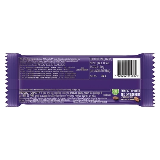 Cadbury Dairy Milk Chocolate Bar 46 g