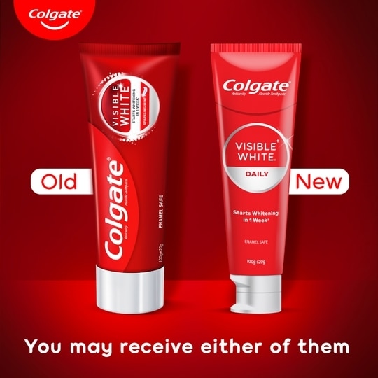 Colgate Visible White Sparkling Mint Toothpaste 100 g (Pack of 2)